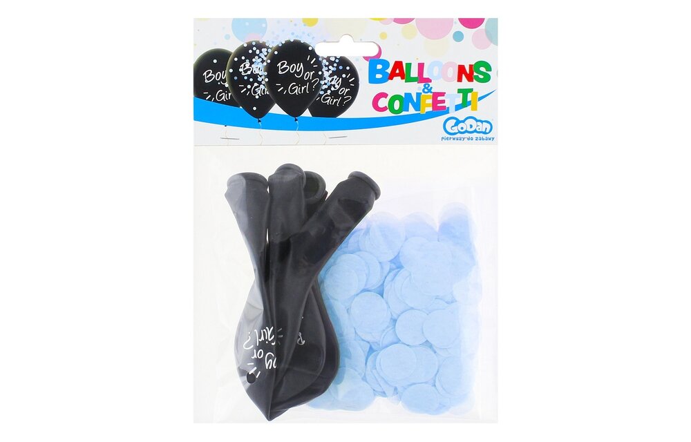 Gender Reveal confettiballonnen - blauw - 4 stuks