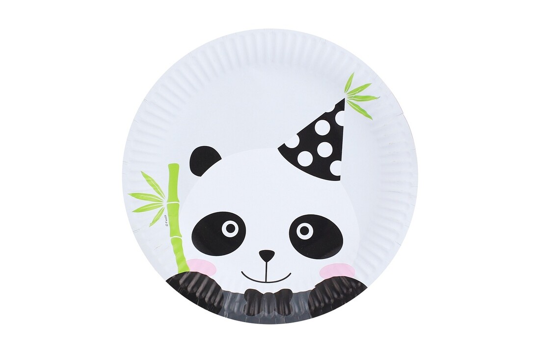 Panda papieren bordjes - 6 stuks