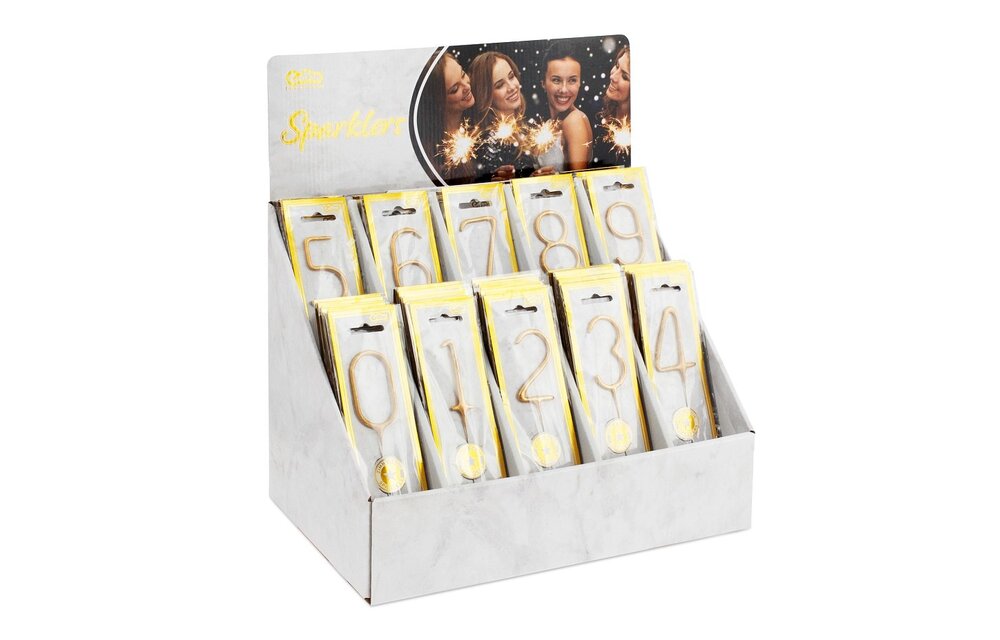 Sterretje cijfer goud - Keuze uit 0 t/m 9