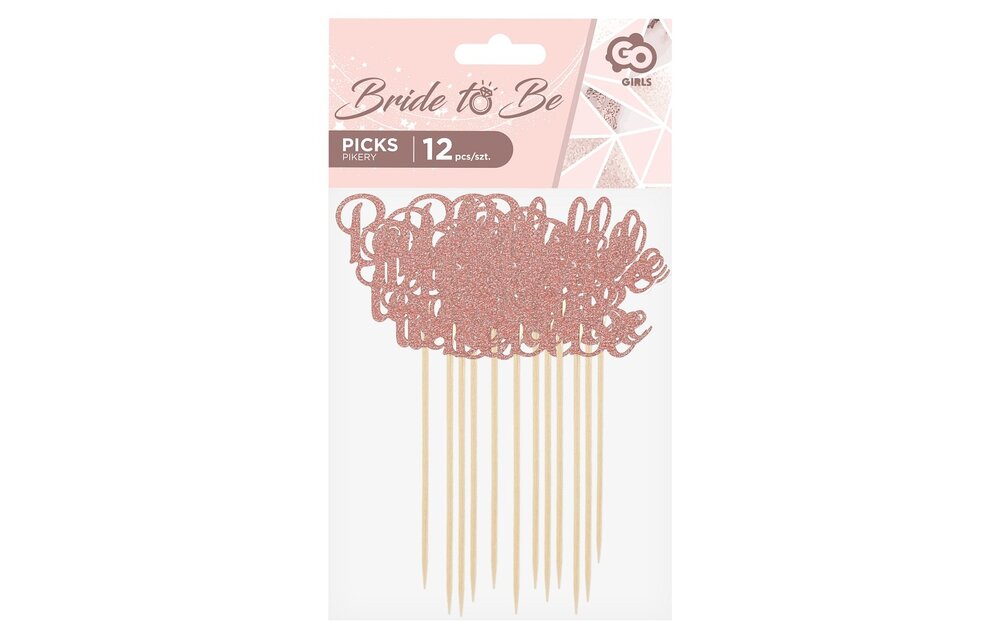Prikkers Bride to be - rosegoud - 12stuks