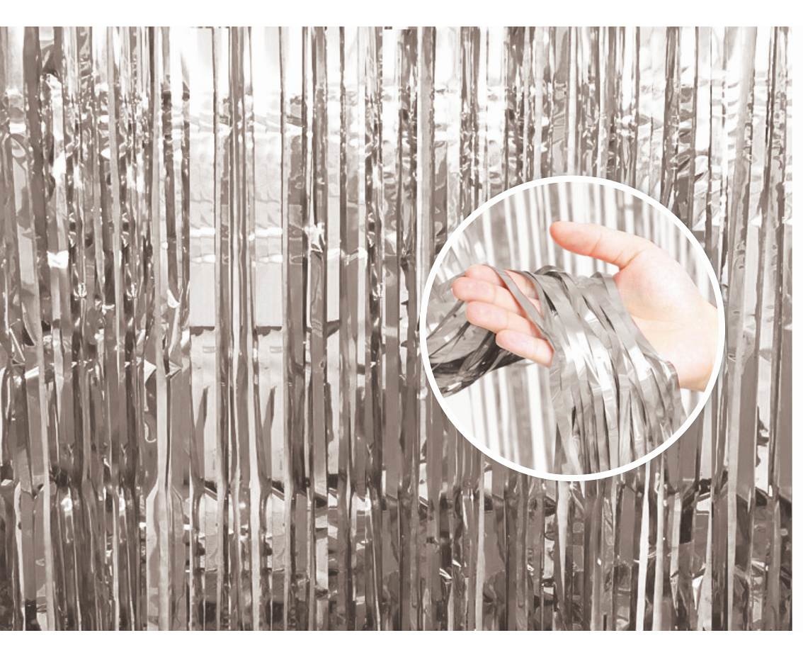 Backdrop gordijn zilver