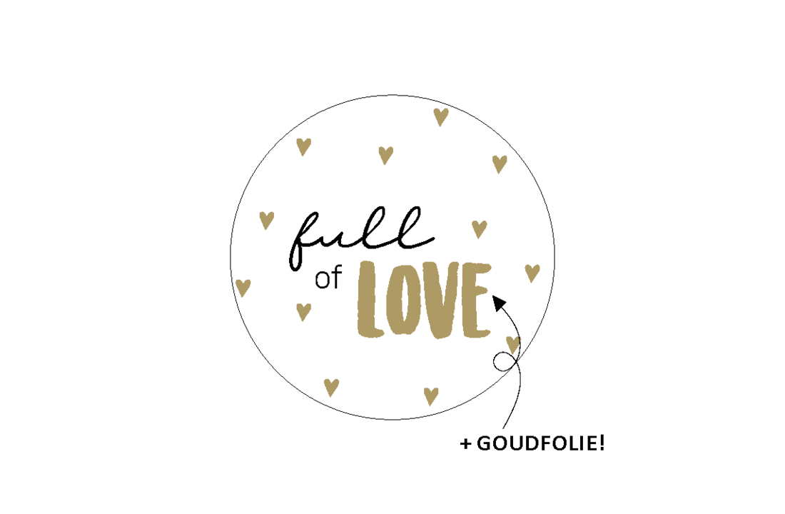 Stickers - Full of love - 10 stuks
