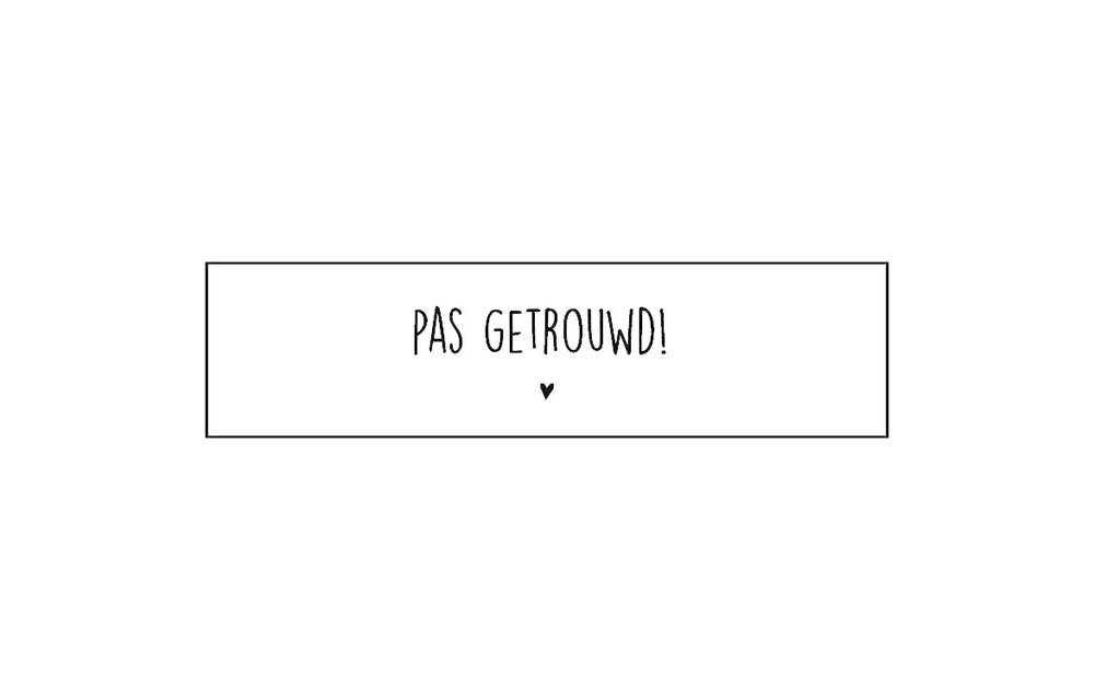 Stickers - Pas getrouwd - 10 stuks