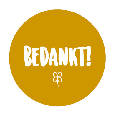 Stickers - Bedankt - 10 stuks