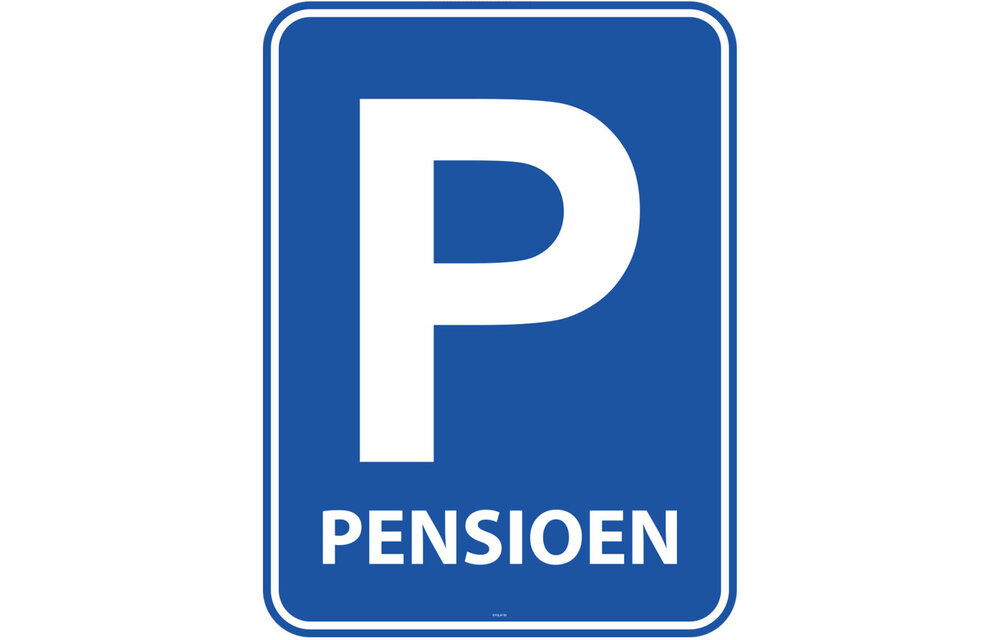 Pensioen Parkeerbord Deurbord
