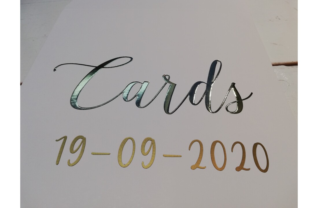 Gepersonaliseerde Enveloppendoos - wit - goud