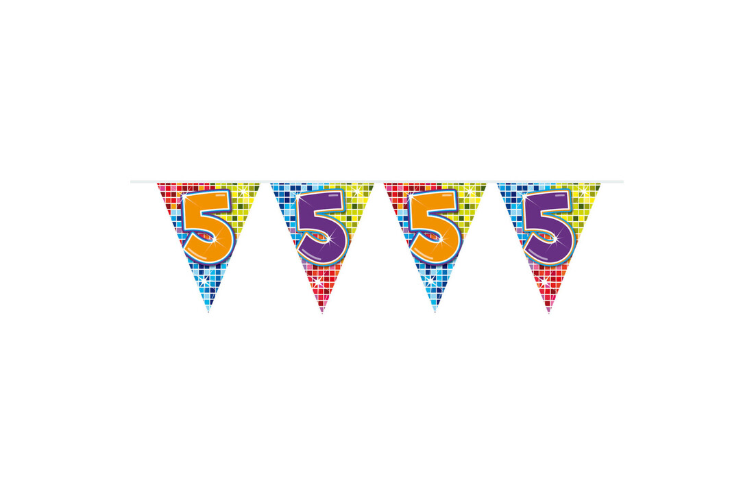Mini vlaggenlijn 5 jaar - 3 meter