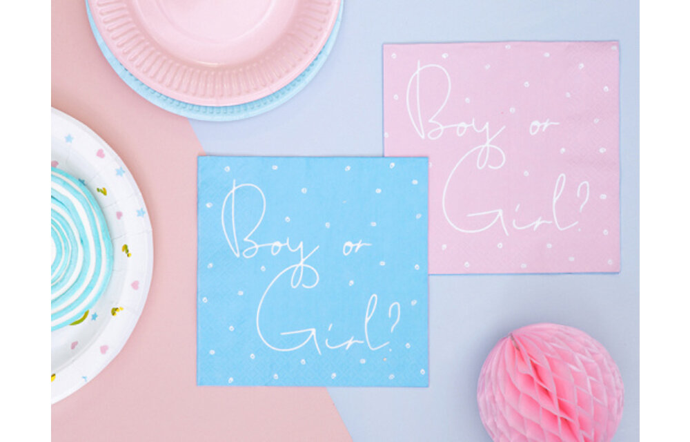 Boy or girl? servetten - Gender reveal