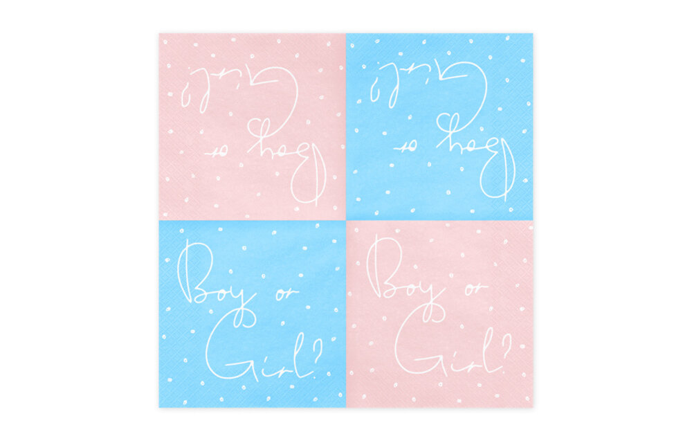 Boy or girl? servetten - Gender reveal