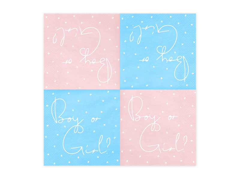 Boy or girl? servetten - Gender reveal