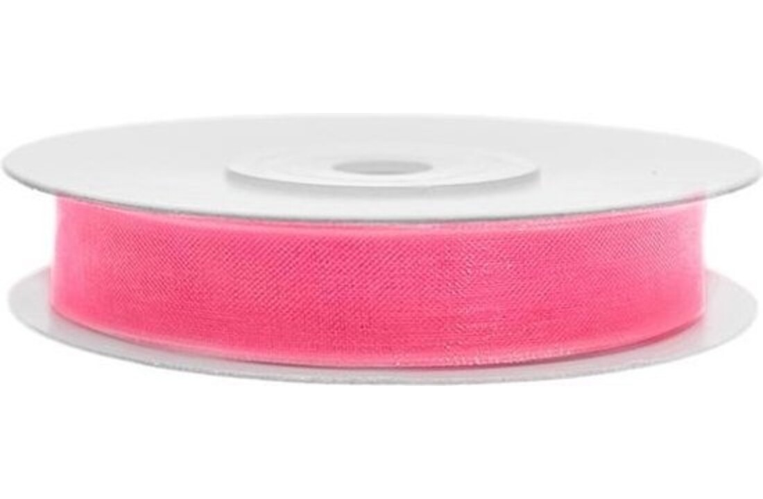 Neon roze lint- 0,6 cm breed - 25 meter lang