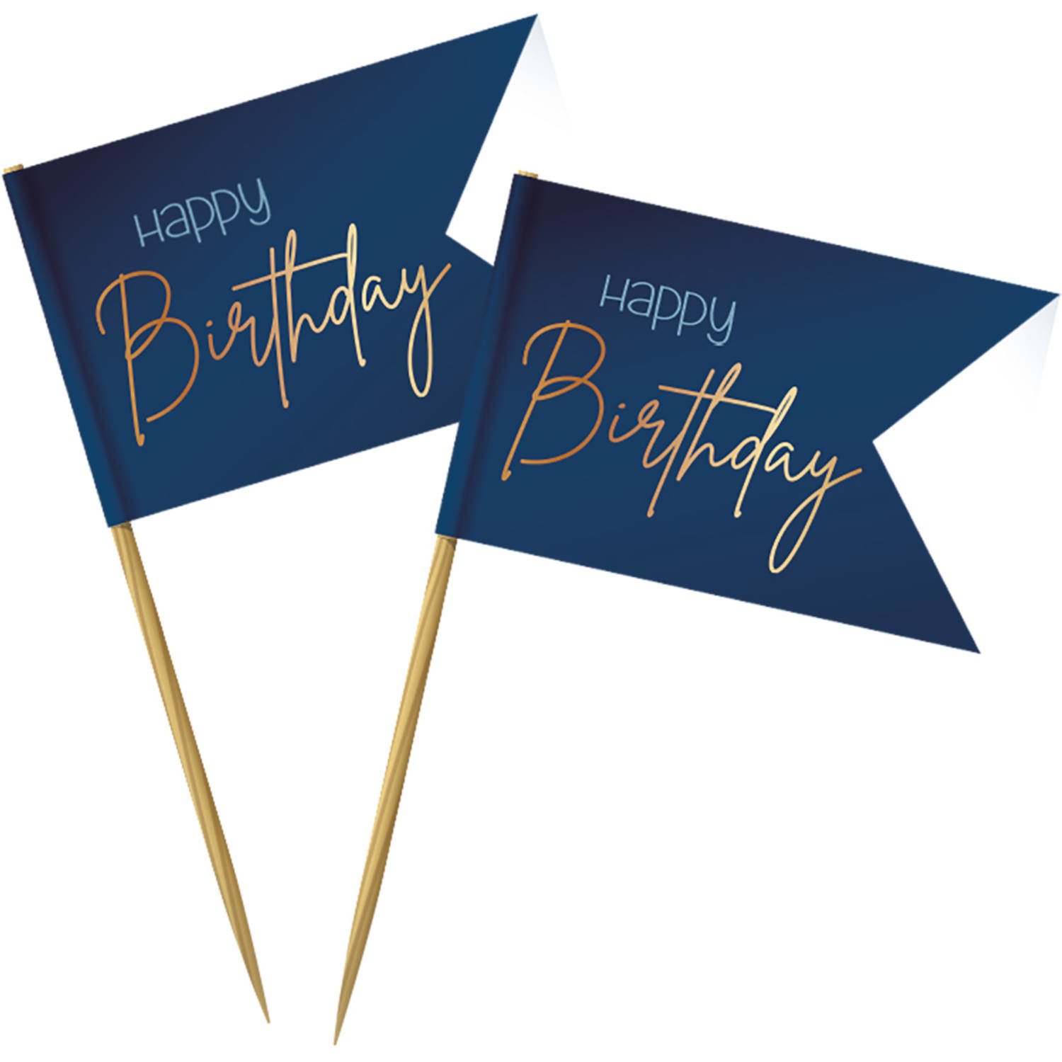 Cocktailprikkers - Happy Birthday - Luxe - 36st