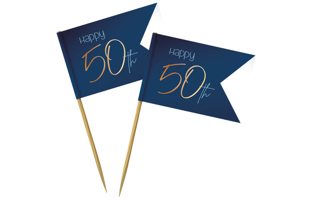 Cocktailprikkers - Happy 50th - Luxe - 36st