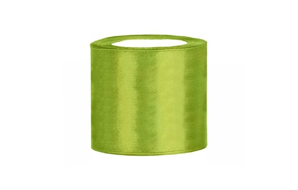 Satijnen lint groen 10 cm breed- 25m lang | Openingslint