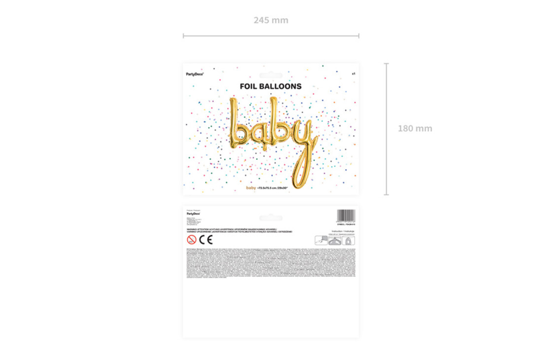 Baby folieballon goud