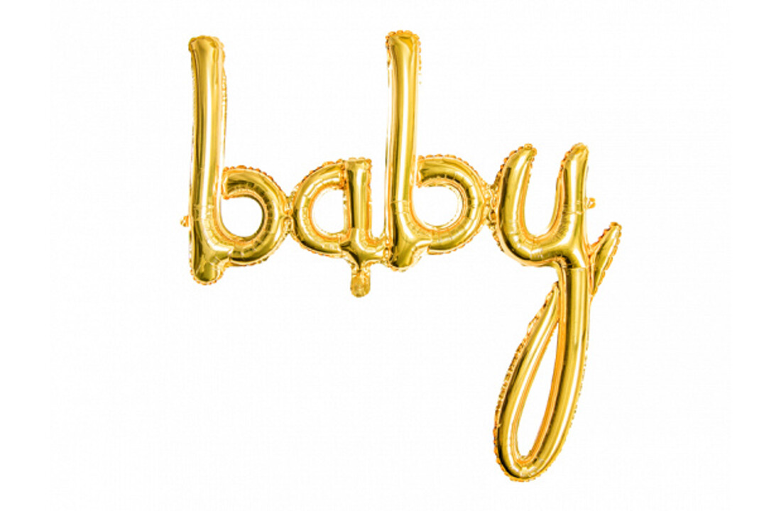 Baby folieballon goud