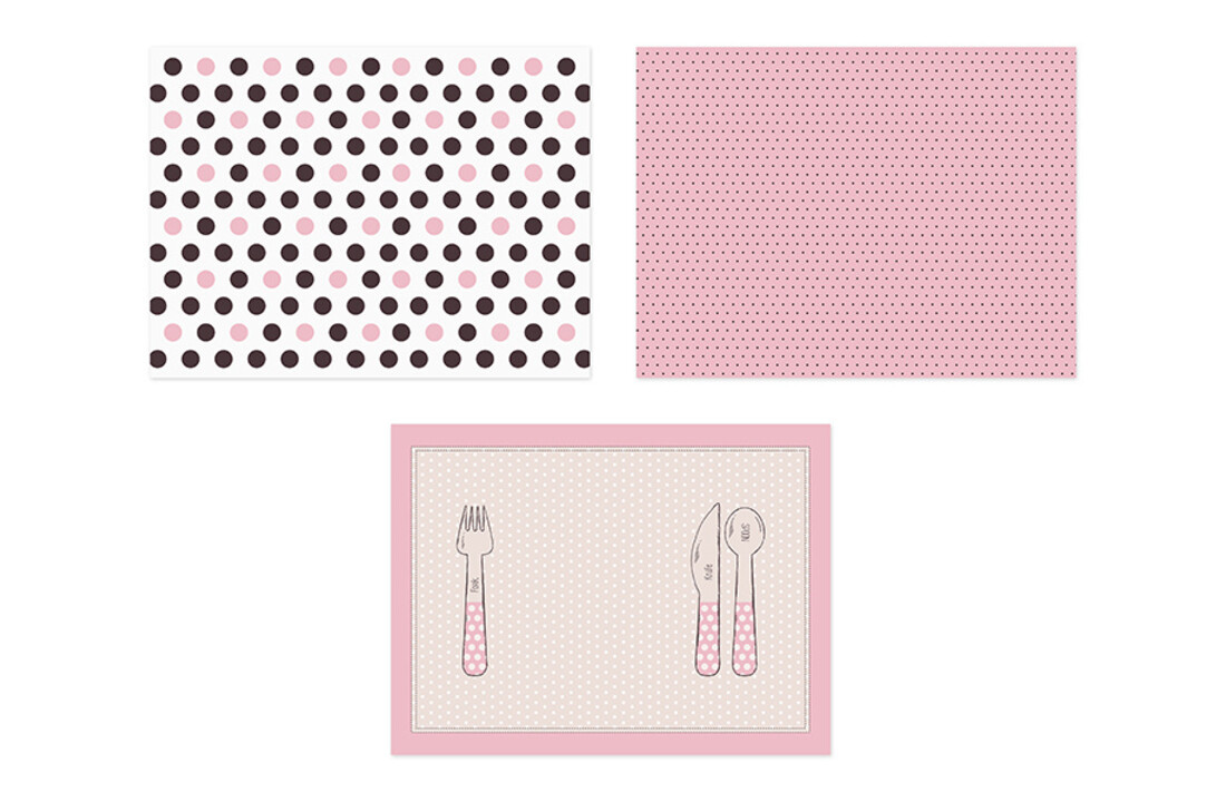 OUTLET - Paper Sweets placemats roze - 40x30cm