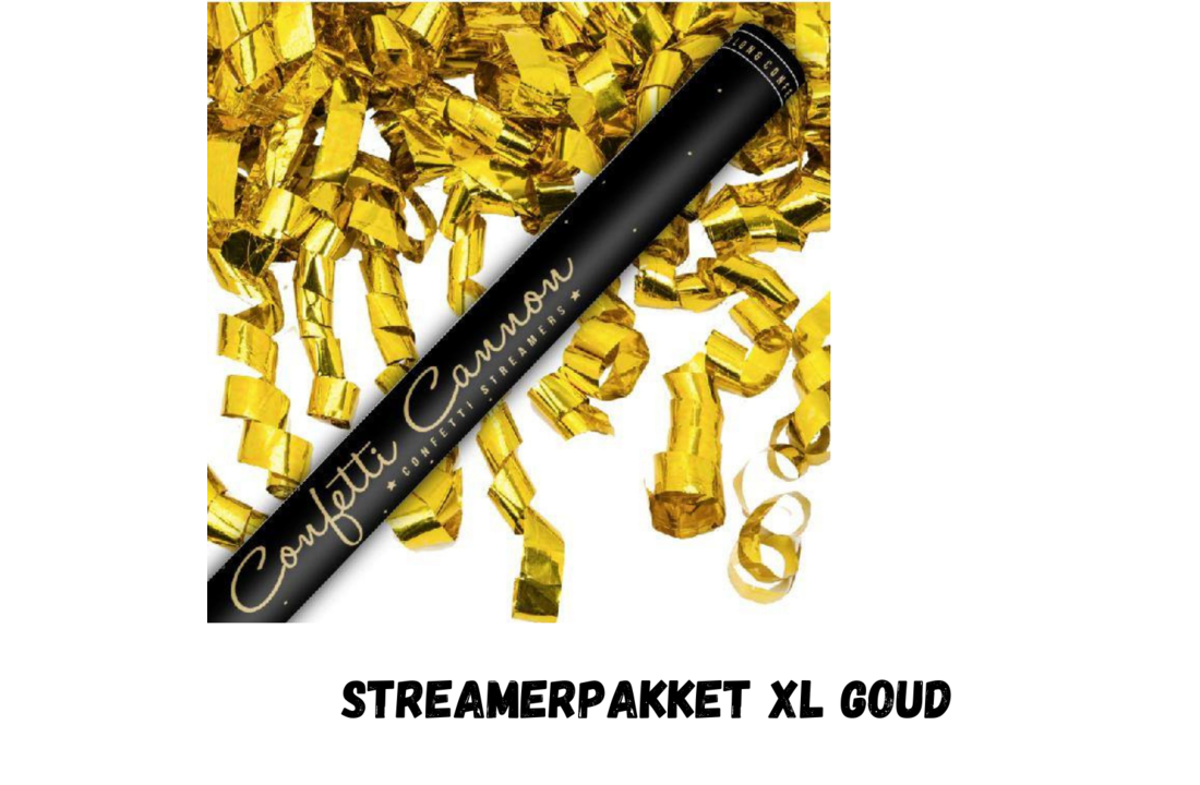Alternatief vuurwerkpakket - Streamerpakket XL goud