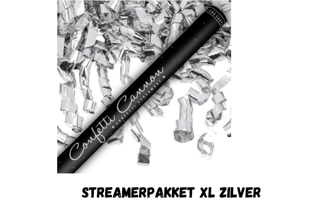 Alternatief vuurwerkpakket - Streamerpakket XL zilver