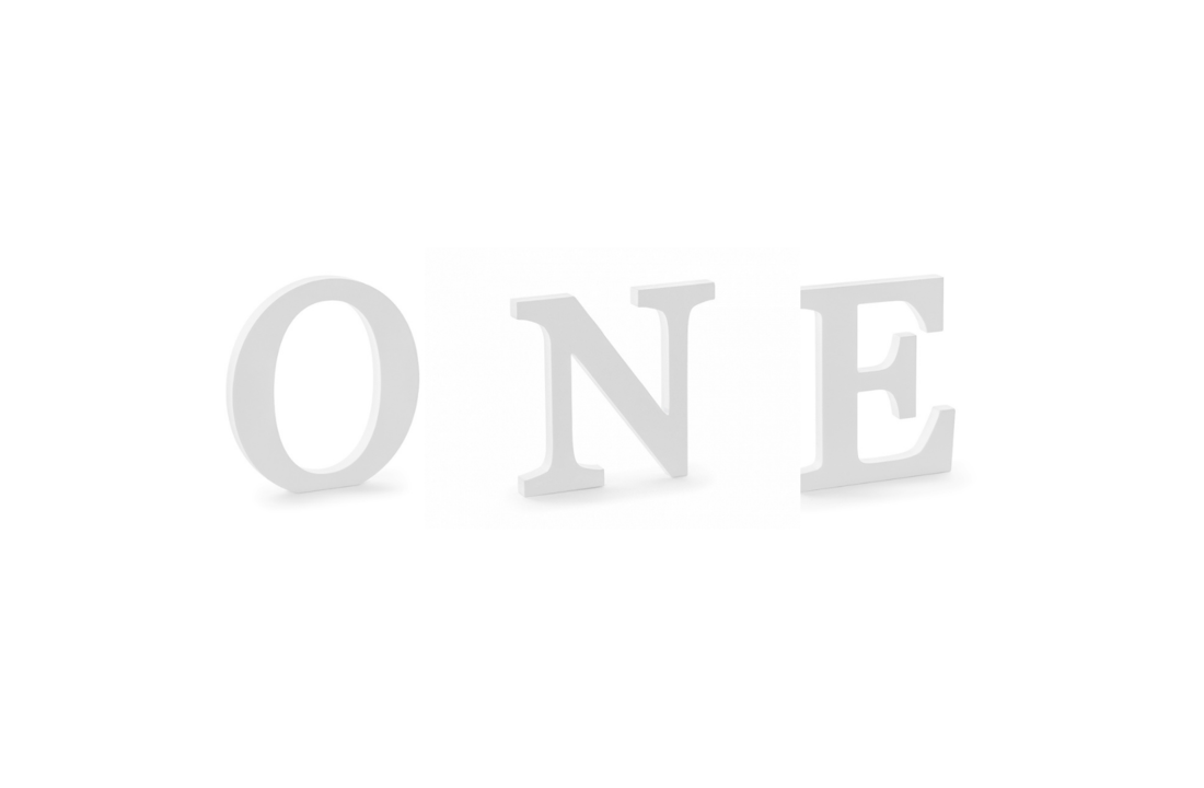 ONE - letters 20 x 60 cm