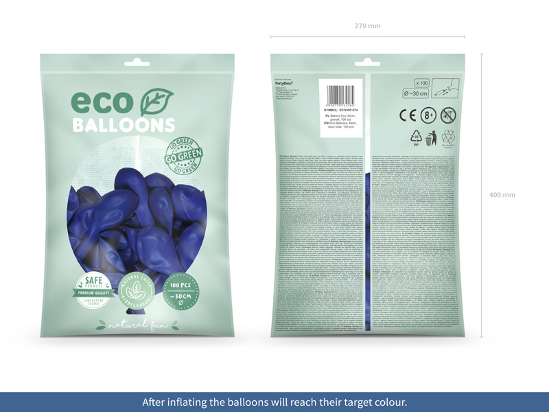 Ballonnen ECO Navy blauw - 30 cm