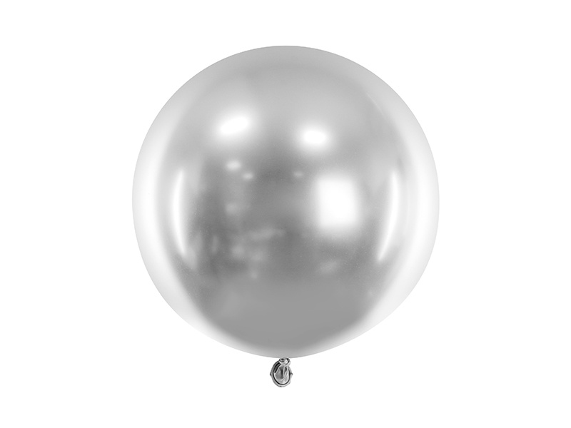 Ballon Glossy - Zilver - 60cm