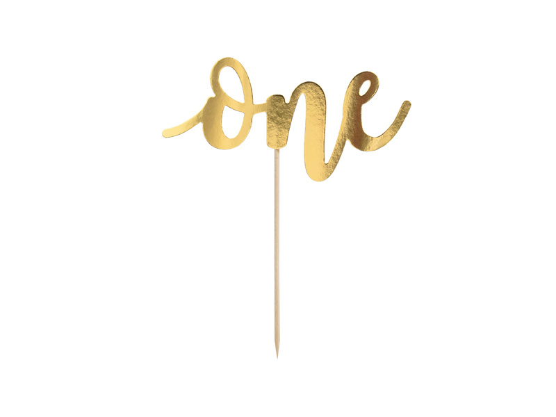 Taarttopper One - goud
