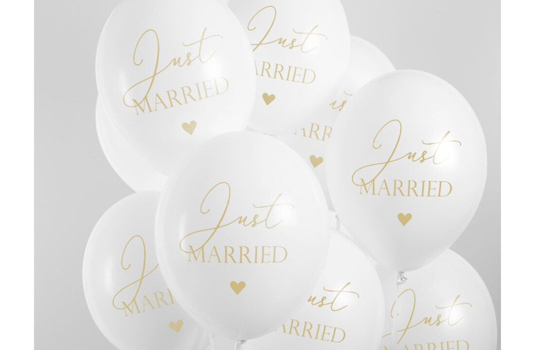 Ballonnen Just Married - wit