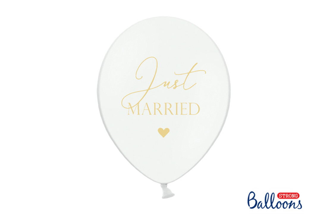 Ballonnen Just Married - wit