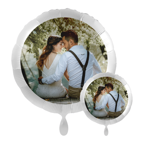 Fotoballon rond - Wit
