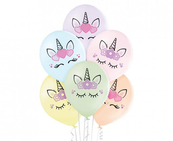 UNICORN ballonnen - 6 stuks