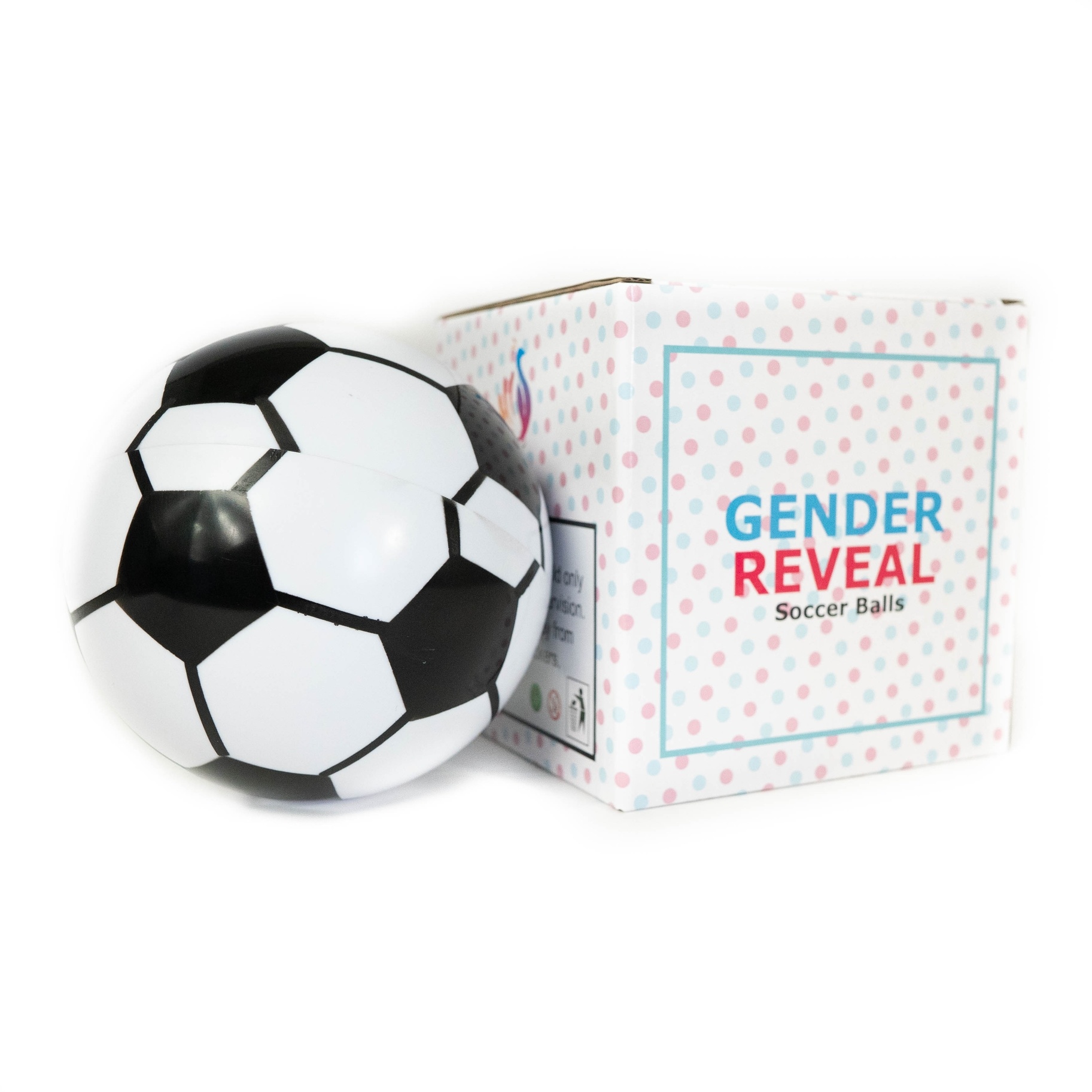 Gender Reveal voetbal - incl. roze en blauw poeder