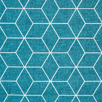 Tafelkleed Katoen Gecoat Isometric Blauw