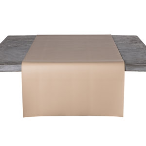 Tafelloper Kunstleer Beige 45 x 140 CM