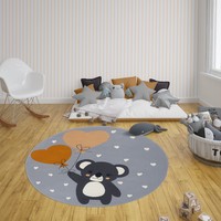 Laagpolig Design Kinderen Tapijt Koala Sweetheart - Grijs