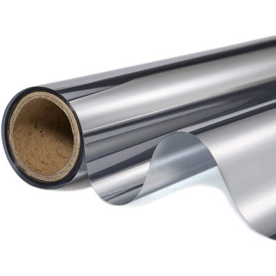 Zonwerende Raamfolie Statisch Zilver/Transparant - 45CM Breed Zonwerende Raamfolie Statisch Zilver/Transparant - 45CM Breed