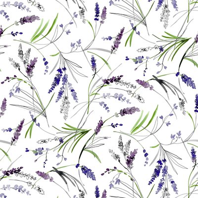 Tafelzeil Lavendel Groen Wit