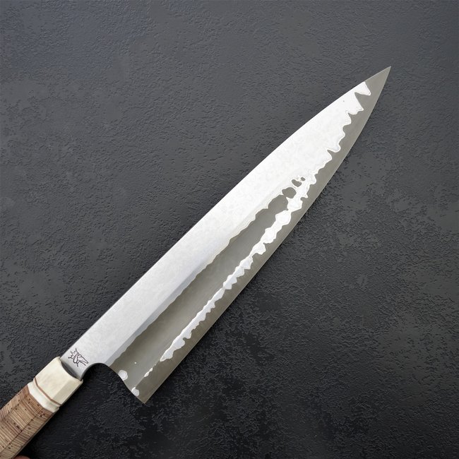 66# 25er Gyuto mit Hohlkehle und Griff aus Birkenrinde