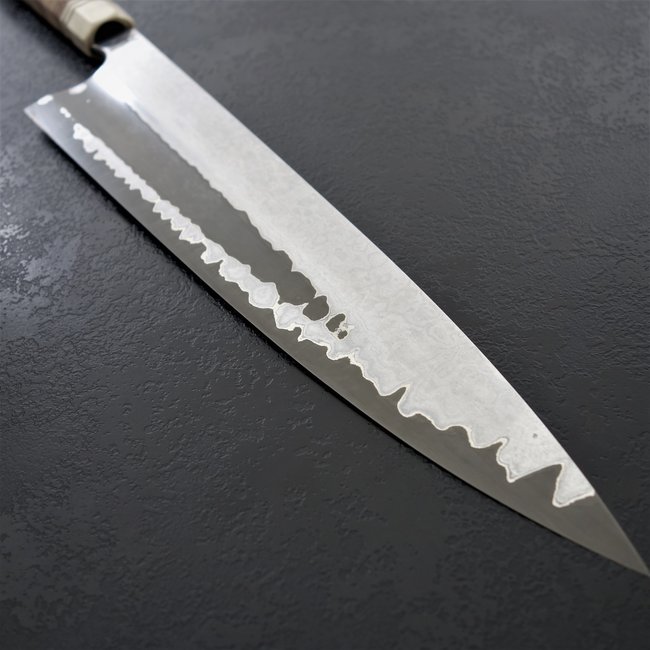 66# 25er Gyuto mit Hohlkehle und Griff aus Birkenrinde