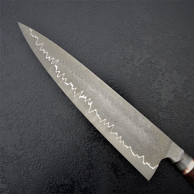 81# 23er Halbintegral mit einer Schneide aus Hochleistungsdamast