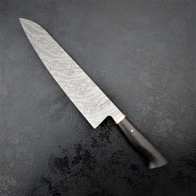 87# 24er Gyuto mit tordiertem Mosaikdamast