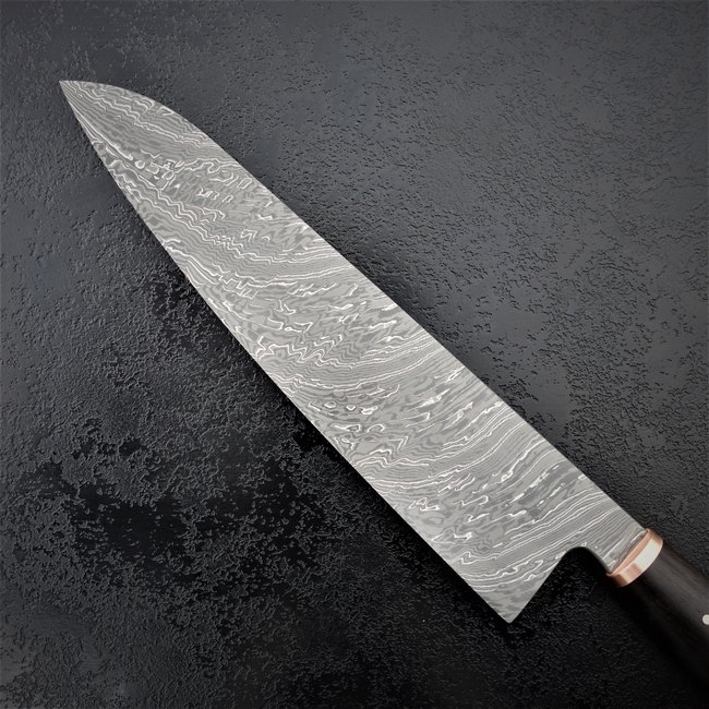 87# 24er Gyuto mit tordiertem Mosaikdamast