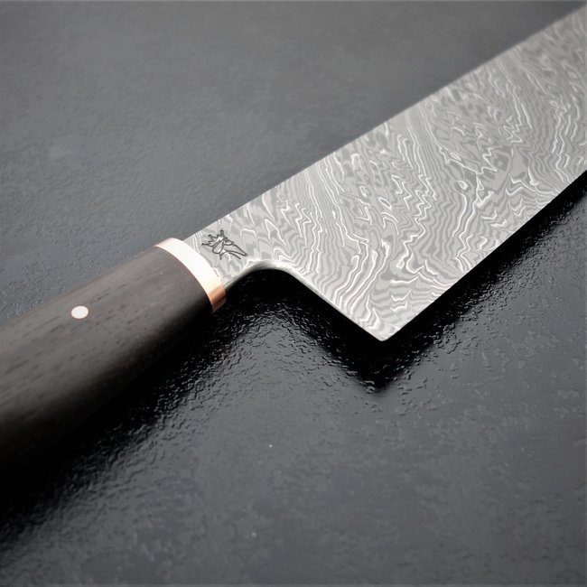 87# 24er Gyuto mit tordiertem Mosaikdamast