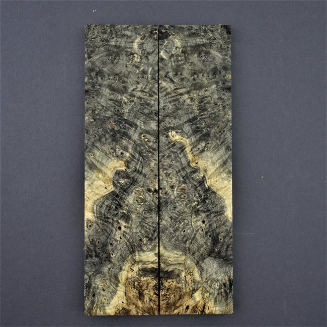 Buckeye Burl - pairs of scales for sayas