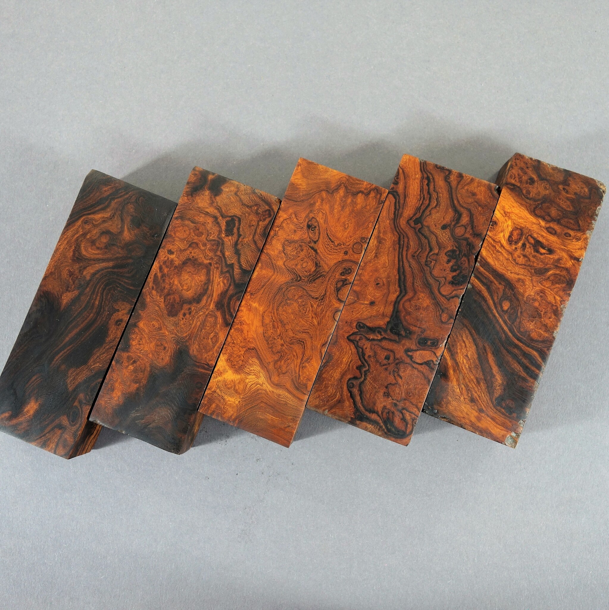 Set of Hybrid Stabilized Rare Desert Ironwood with Black Alumilite 1