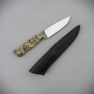 18 (9) cm EDC "MagnaCut" with leather sheath