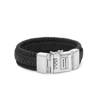 Buddha to Buddha Buddha to Buddha Armband 783BL E Edwin Zwart Leer Maat E