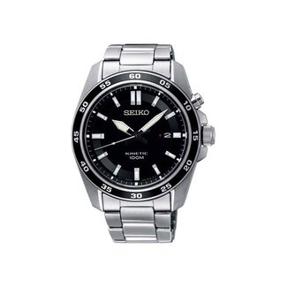Seiko SKA785P1 Horloge heren Kinetic Staal zwart