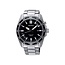 Seiko Seiko Horloge SKA785P1 Kinetec Staal 100m Waterdicht met Zwarte Wijzerplaat 41mm