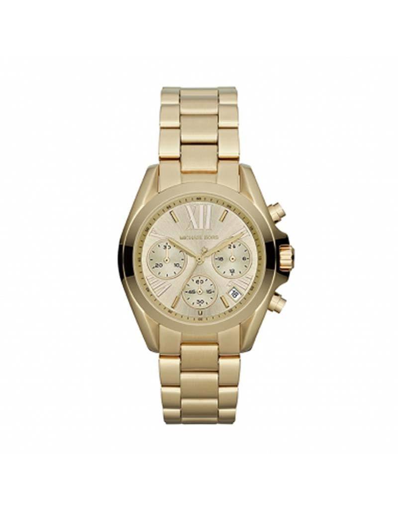 Michael Kors MK5798 horloge dames goldplated chronograaf  38 mm kast met datum functie